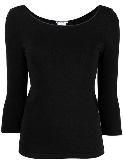 Wolford Cordoba Boatneck Pullover Top In Black