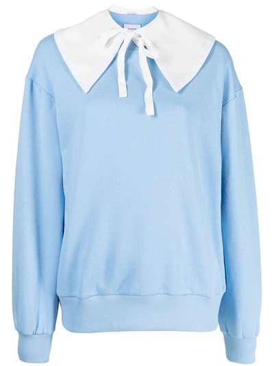 Sleeper Diana Athpleasure Sweatshirt And Shorts Set In Blue