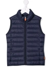 Save The Duck Teen Andy Padded Gilet Jacket In Blue