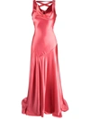 JENNY PACKHAM CASINO ROYALE SILK-SATIN DRESS