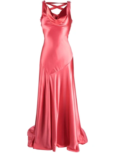 Jenny Packham Casino Royale Silk-satin Dress In Pink | ModeSens