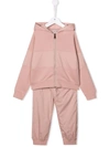 Moncler Panelled Cotton Tracksuit Set In Pink