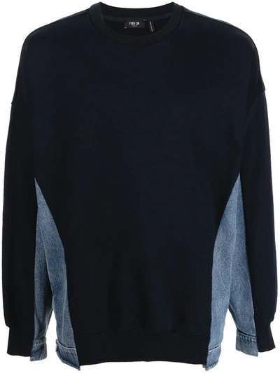 Five Cm Patchwork Sweatshirt In Blue