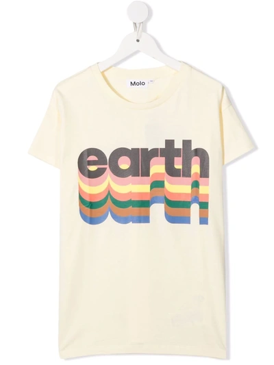 Molo Teen Slogan-print Organic Cotton T-shirt In Yellow