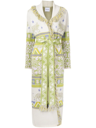 Hayley Menzies Patterned Tie-fastening Coat In Neutrals