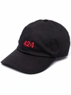 424 EMBROIDERED-LOGO BASEBALL CAP
