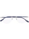 Montblanc Matte-effect Frameless Glasses In Silver