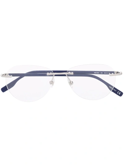 Montblanc Matte-effect Frameless Glasses In Silver
