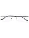 Montblanc Matte-effect Frameless Glasses In Silver