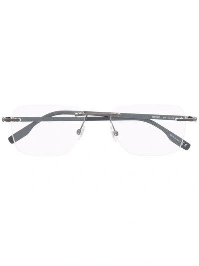 Montblanc Matte-effect Frameless Glasses In Silver