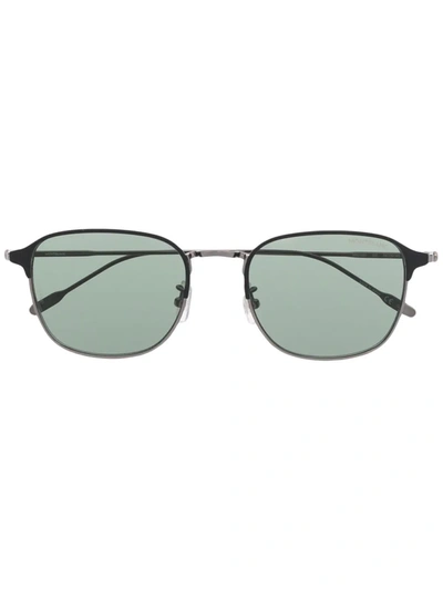 Montblanc Tinted Square-frame Sunglasses In Black