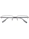 Montblanc Matte-effect Rectangle-frame Glasses In Grey
