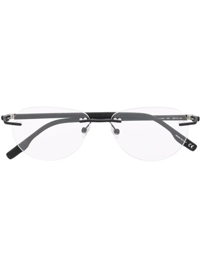 Montblanc Matte-effect Frameless Glasses In Black
