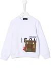 DSQUARED2 ICON-PRINT COTTON SWEATSHIRT