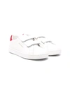 PALM ANGELS LOGO-PRINT TOUCH-STRAP TRAINERS
