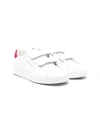 Palm Angels Logo-print Touch-strap Sneakers In White