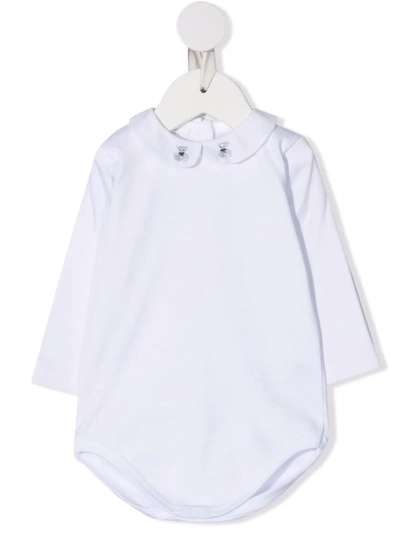 Mariella Ferrari Babies' Embroidered-collar Body In White