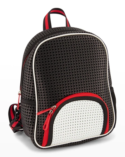 Light+nine Kid's Little Miss Perforated Backpack In Classic Red