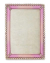 Jay Strongwater Lorraine Stone Edge 4 X 6 Frame In Rose