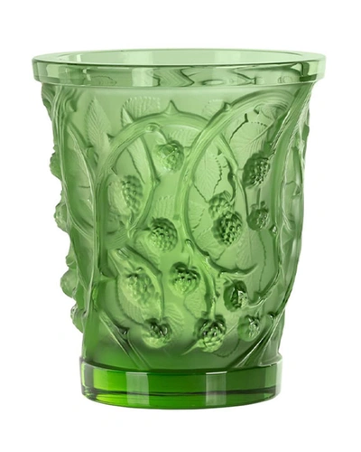 Lalique Mures Vase In Green