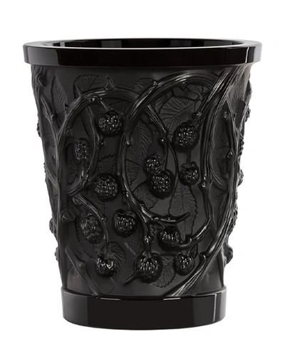Lalique Mures Vase In Black