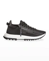 Givenchy Spectre Zip Leather Runner Sneakers In Black