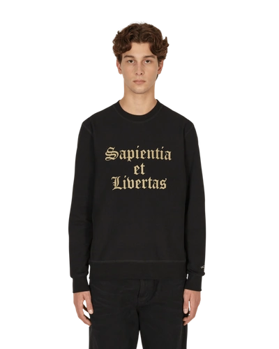 Noah Knowledge Crewneck Sweatshirt In Black