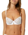 Simone Perele Saga Non-padded Lace Demi Bra In White