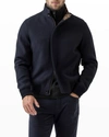 Rodd & Gunn Red Hill Water Resistant Recycled Textured Knit Bomber Jacket In Navy