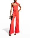 Alice And Olivia Dylan High-waist Wide-leg Pants In Sunflower