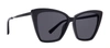 Diff Becky Ii Black Cat Eye Polarized Sunglasses In Grey