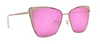 Diff Becky Rose Gold Cat Eye Sunglasses In Pink