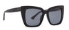 Diff Becky Ii Black Cat Eye Polarized Sunglasses In Grey