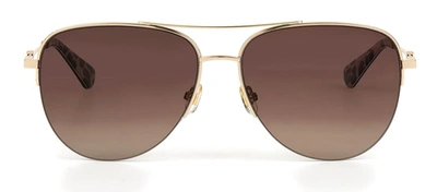 Kate Spade Maisie/g/s La 0086 Aviator Polarized Sunglasses In Brown