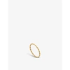 Monica Vinader Corda Skinny Recycled 18ct Yellow Gold-plated Vermeil Sterling-silver Ring