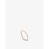 Monica Vinader Corda Recycled 18ct Rose Gold-plated Vermeil Sterling Silver Ring In Gold