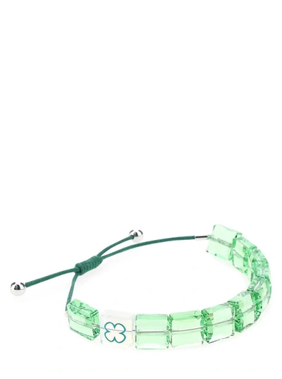 Swarovski Letra Clover Crystal Bracelet In Green