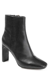 Journee Collection Sarla Lizard Embossed Block Heel Bootie In Black
