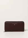Patrizia Pepe Wallet In Textured Leather In Violet