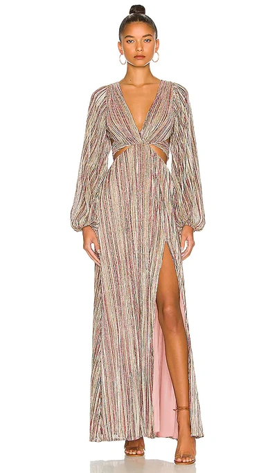 House Of Harlow 1960 X Revolve Jerri Maxi Dress In Metallic Multi