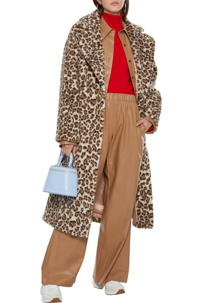 Stand Studio Maria Leopard-print Faux Fur Coat In Animal Print