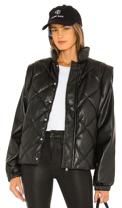 Pistola Callista Puffer Jacket With Removable Sleeves In Noir
