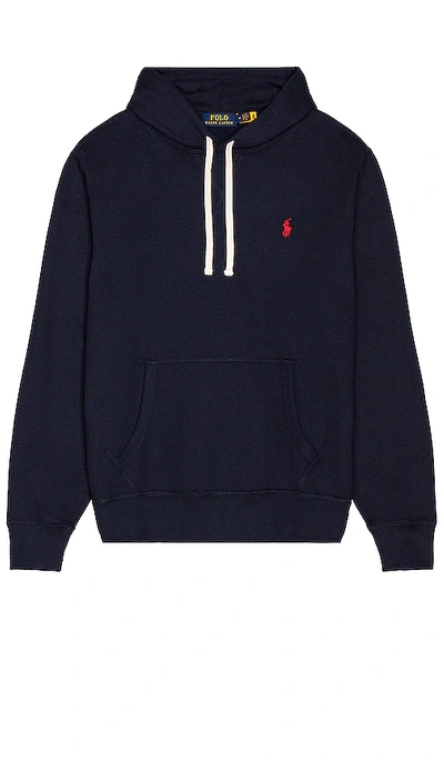 Polo Ralph Lauren Classic Hoodie Sweatshirt With Front Kangaroo Pocket In Blue