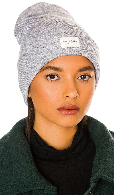 Rag & Bone Addison Wool Beanie In Grey