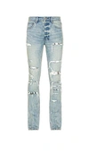 Ksubi Chitch Nowhere Authentic Trashed Jean Light Blue In Denim