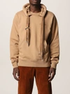 Ambush Cotton Sweatshirt With Multi Drawstring In Natural