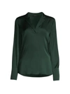 Kobi Halperin Rebekah Stretch-silk Blouse In Pine