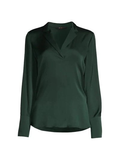 Kobi Halperin Rebekah Stretch-silk Blouse In Pine
