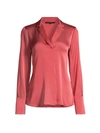 Kobi Halperin Rebekah Long-sleeve Silk Blouse In Blush