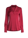 Kobi Halperin Rebekah Stretch-silk Blouse In Cherry